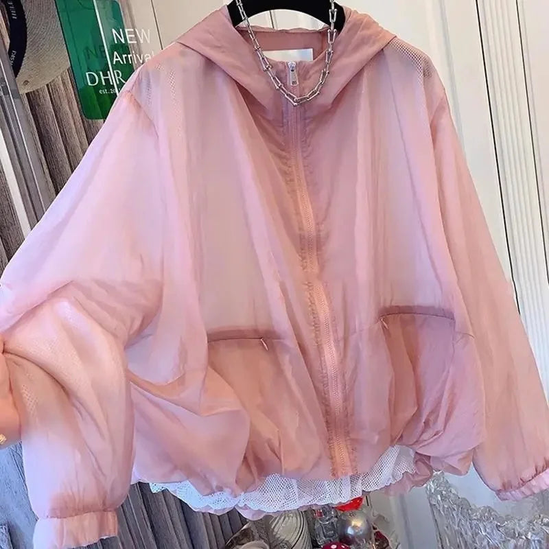 2025 New Sun Protection Clothing Women's Summer Thin Coat Anti-Ultraviolet Breathable Shirt Hooded Windbreaker Female Jacket