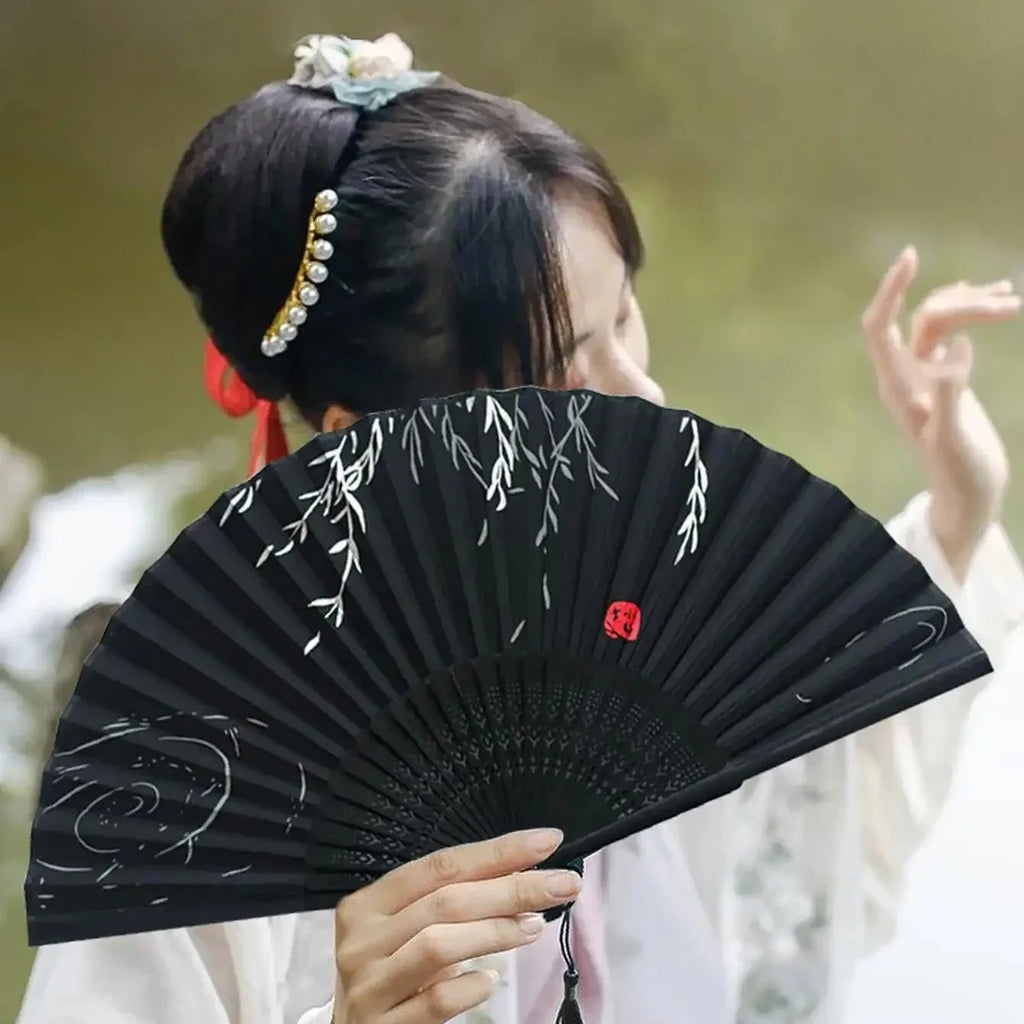 1pc-Elegant Wooden Folding Hand Fan Favored By Fans, Favored By Wedding Parties and Performances