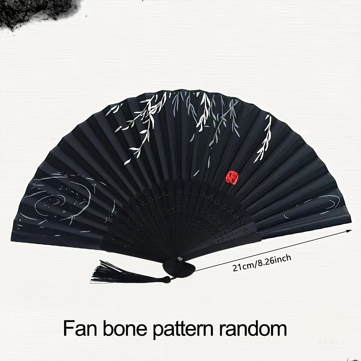 1pc-Elegant wooden folding hand fan favored by fans, favored by wedding parties and performances