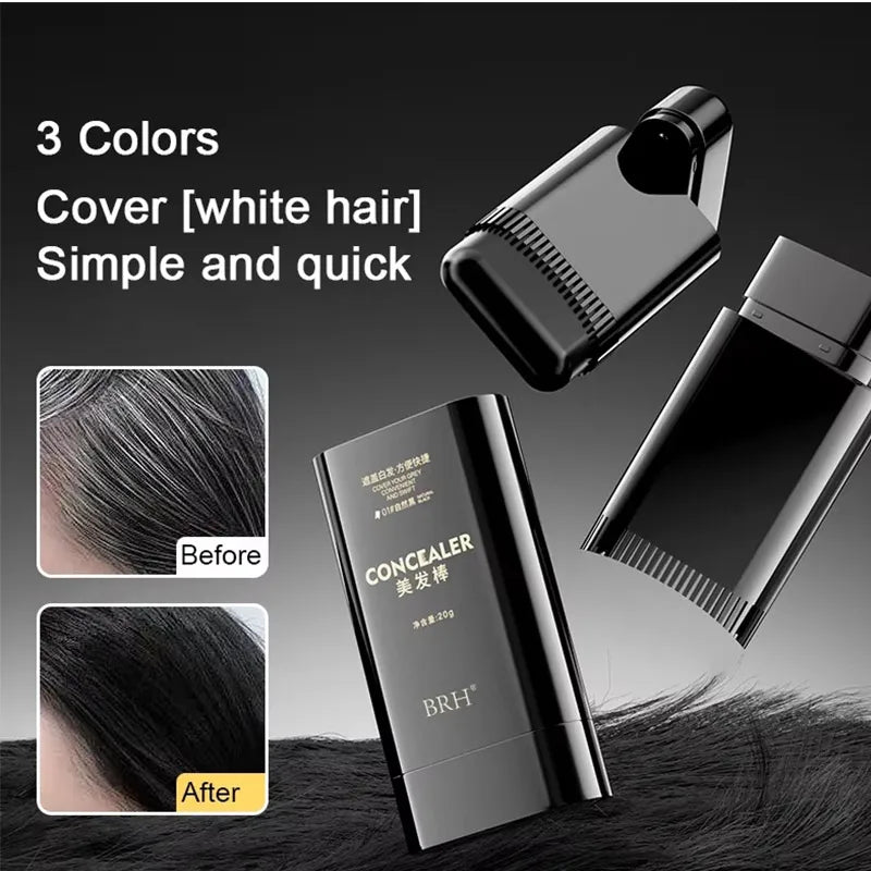3 Colors Hair Stick Disposable Plant Hair Dyeing Cover White Hair Root Concealer Stick Fast Temporary Hair Dye Hair Care Product