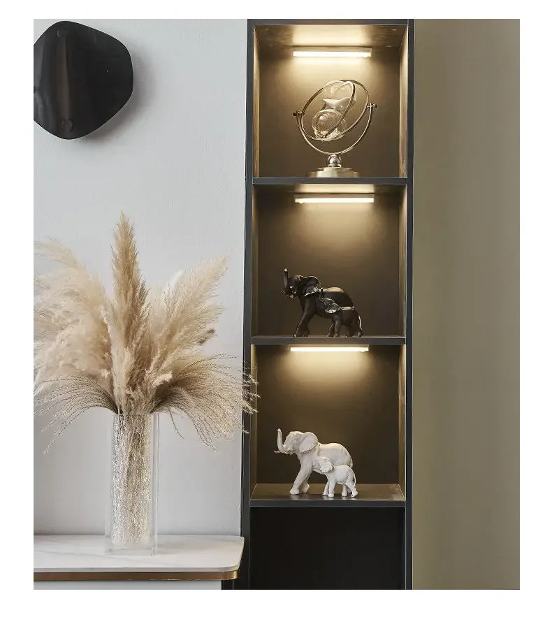 1pairs Creative Modern Decor Animal Resin Elephant Statues & Figurines Sculpture Living Room Table Ornaments Crafts