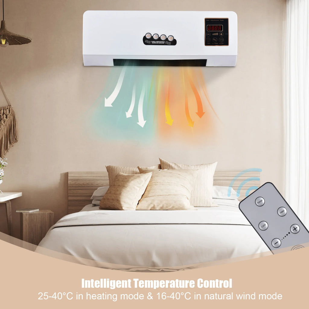 2 in 1 Portable Air Conditioner Electric Heater for Room Heating Cooling Fan with Remote Control and Timing Function Simple A/C