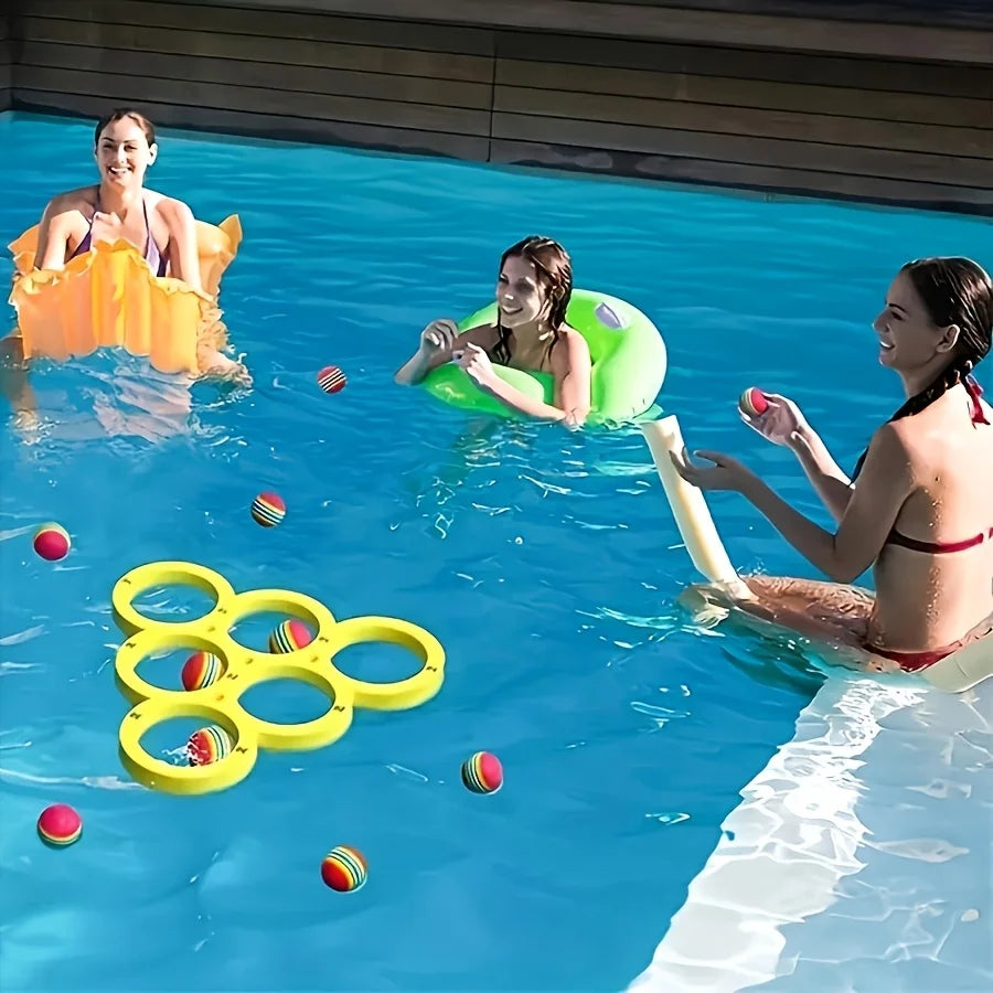11pcs Pool Throw Game Set, Family Water Sports Floating Pool Toys, Throwing Games for Aquatic Play, Perfect for Pool Parties