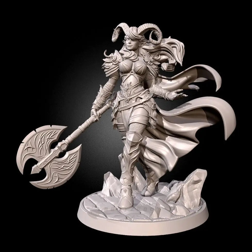 38mm 50mm 75mm The Queen of The Giant Axe in The Demon Realm DIY Coloring 3D Printed Models Self-assembly Figurines