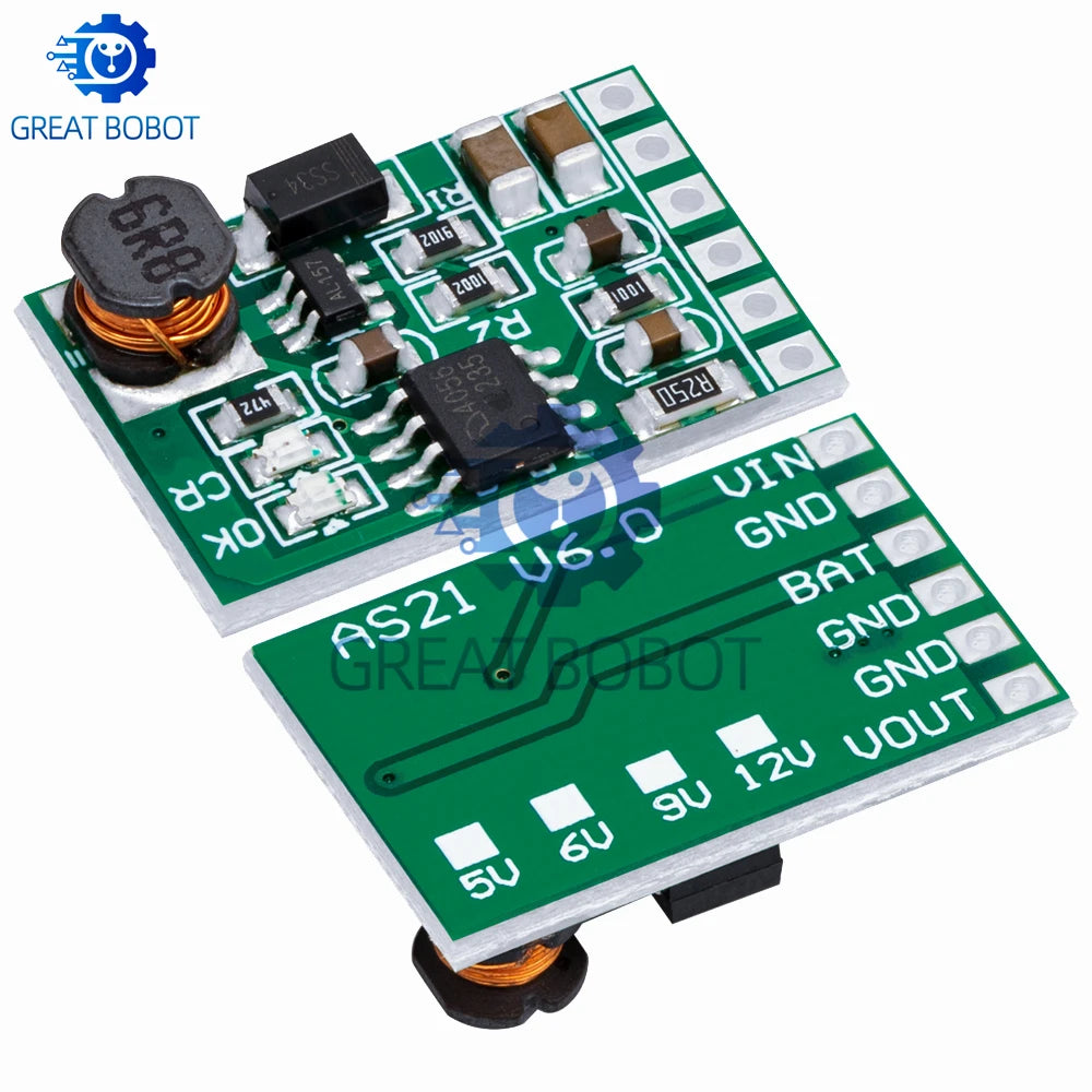 3.7V 4.2V Charger 5V 6V 9V 12V Discharger Board DC DC Converter Boost Module Solar Mobile Power Charger Lithium Battery DD05CVSA