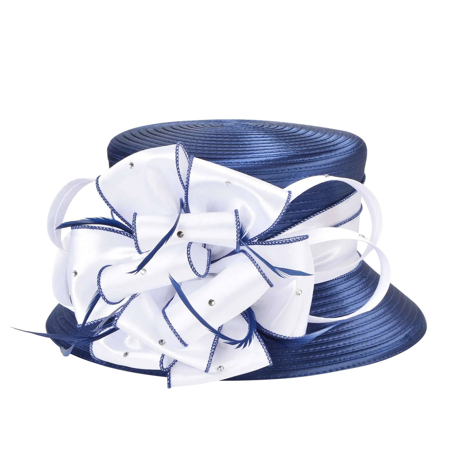 2025 New Fascinator Hats for Women Elegant Wedding and British Lady Deby Race Top Church Hats for Black Women S10-4585