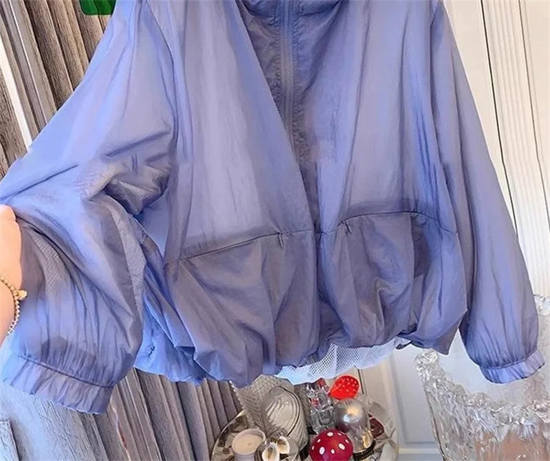 2025 New Sun Protection Clothing Women's Summer Thin Coat Anti-Ultraviolet Breathable Shirt Hooded Windbreaker Female Jacket