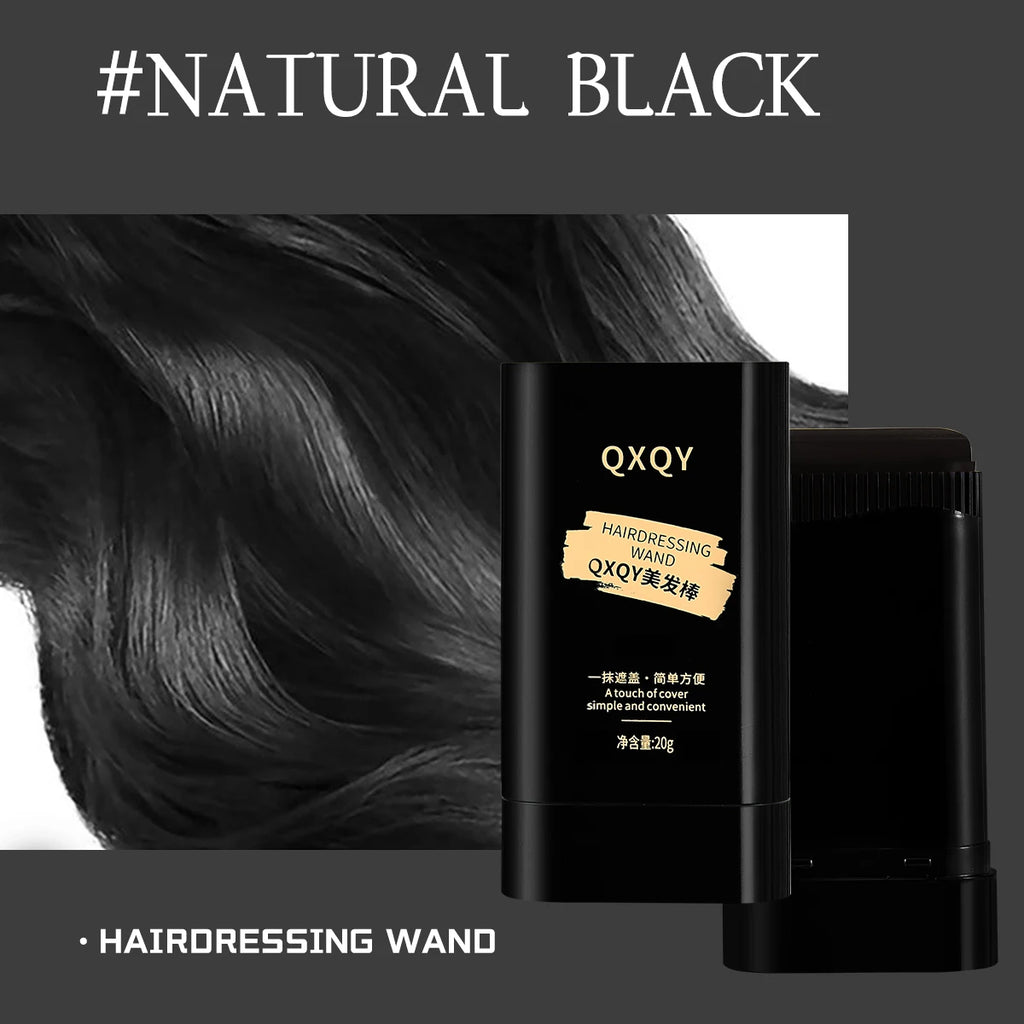 3 Colors Natural Looking Hair Stick to Cover White Hair, Smooth Quick Coloring Non Fading, Disposable Roots Hair Dyeing Stick