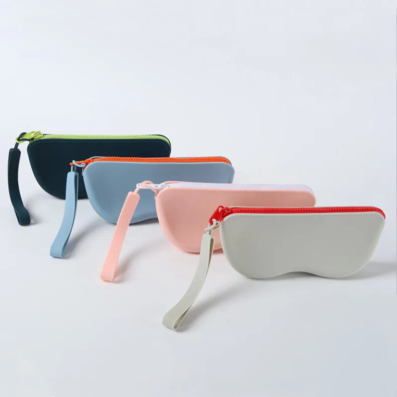 1PC Car Glasses Case Waterproof Silicone Carrying Case for Eyeglasses and Contact Lenses,Suitable for Men and Women eye contacts