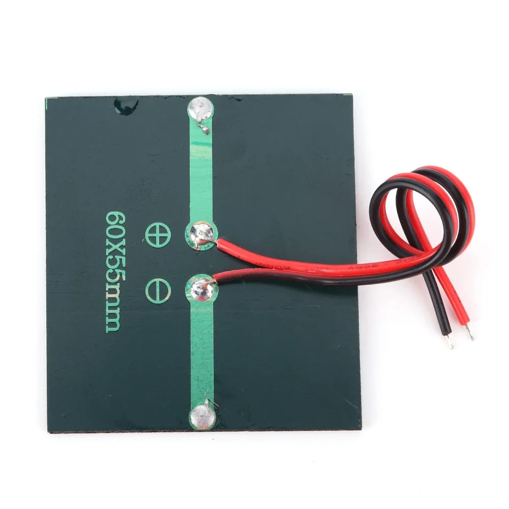 0.55W 3V Small Solar Panel DIY Solar Battery Charger Mini Polycrystalline Solar Cells Photovoltaic Cells Charger for Solar Light