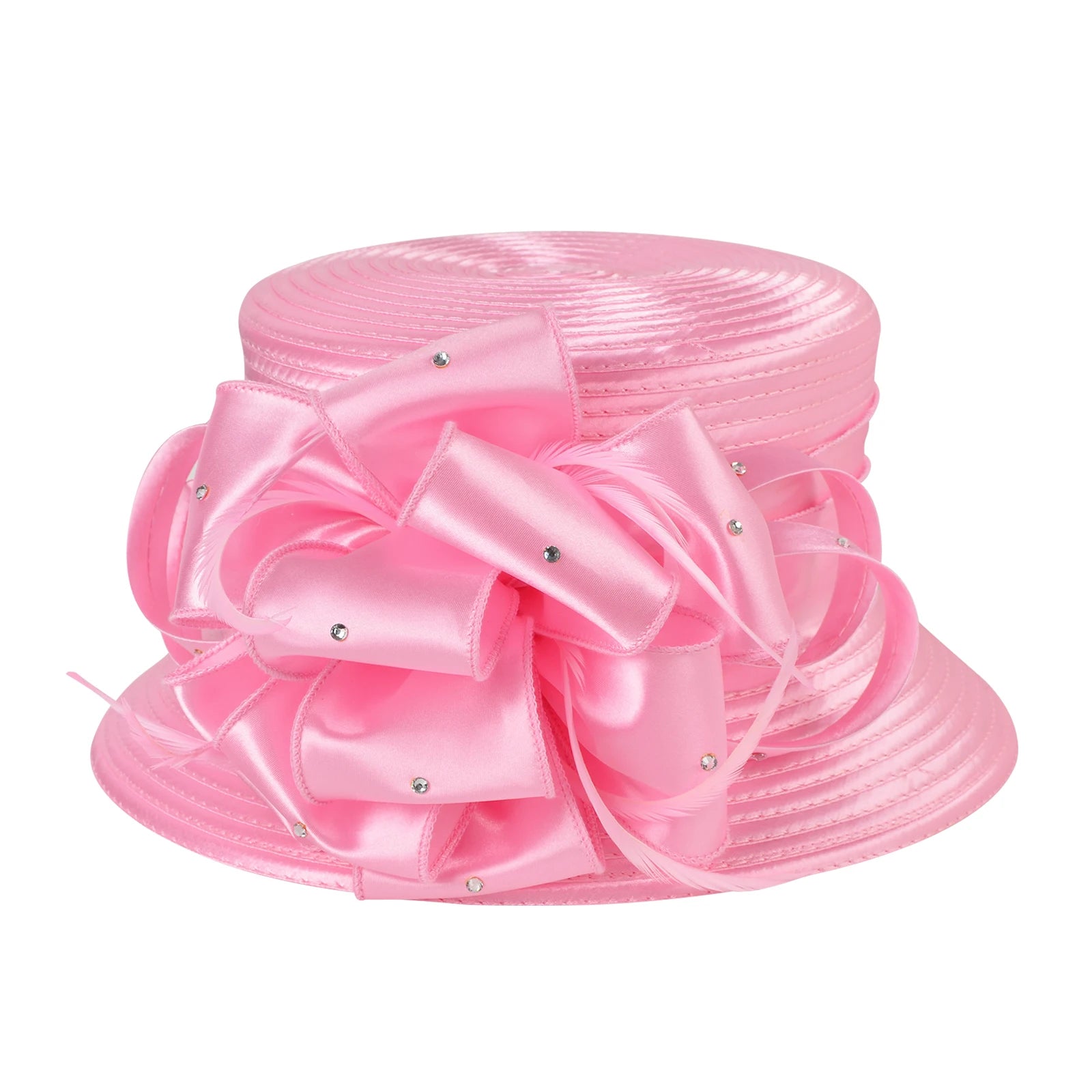 2025 New Fascinator Hats for Women Elegant Wedding and British Lady Deby Race Top Church Hats for Black Women S10-4585