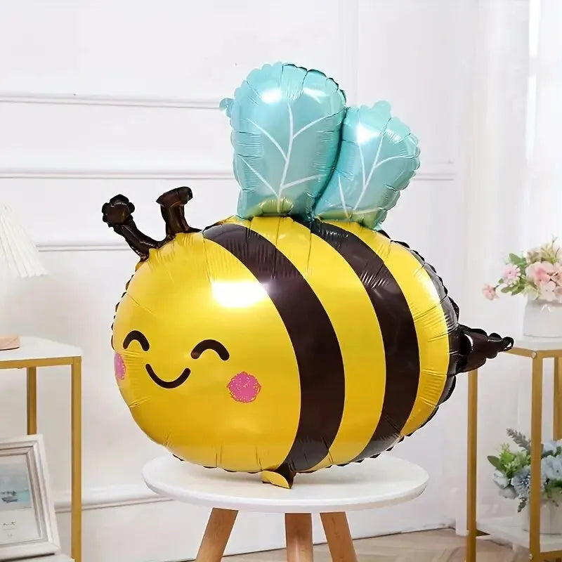 3pcs, Cute Bee Balloon Set for Party Scene Arrangement -AluminumFilm Balloons with Animal Design
