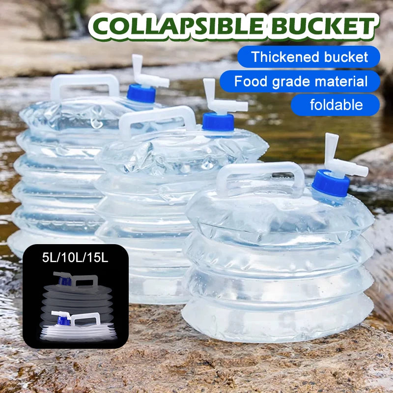5L-15L Collapsible foldable bottle Container Water Storage Bottle Bucket Pail Water Bag water&juice dispenser Camping Outdoor