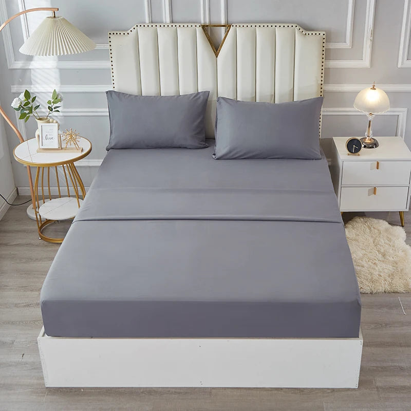 3/4pcs Bedding Set - Waterproof and Breathable Fitted Sheet Set  for Bedroom, 1pc Flat sheet/ 1pc Fitted sheet /2pcs Pillowcases