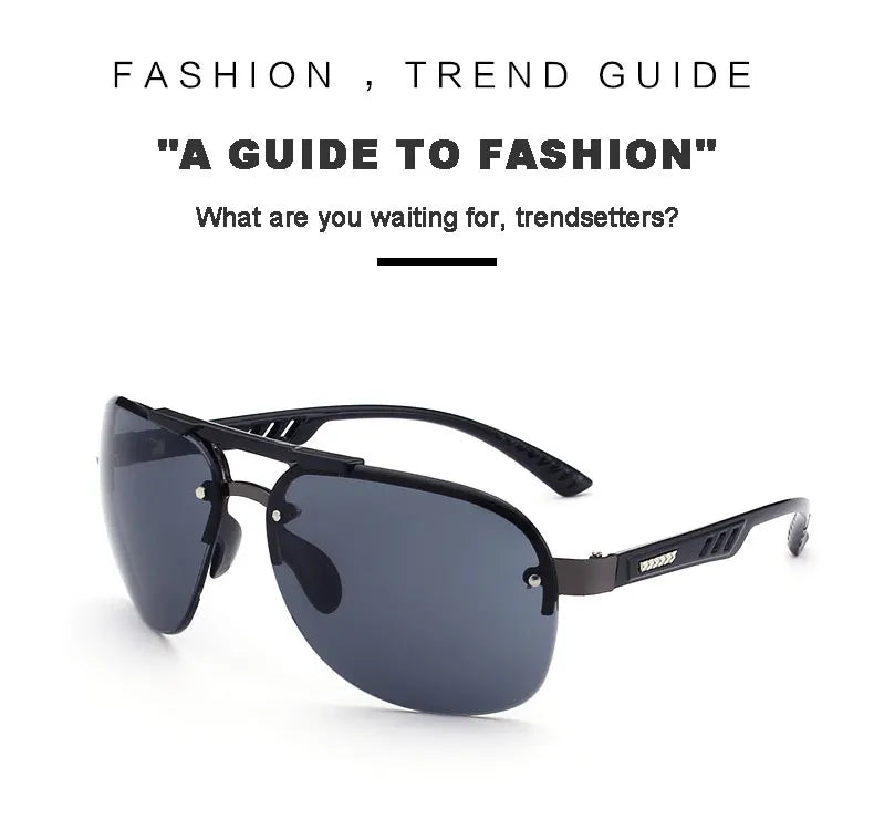 2025 New Sunglasses UV 400 Vintage Punk Rimless Rectangle Men Fashion Glasses Trendy Small Frame Sun Glasses Frameless Eyewear