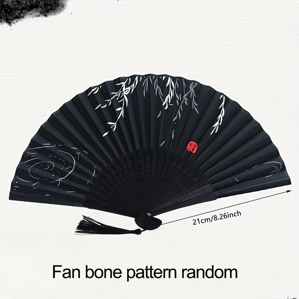 1pc-Elegant wooden folding hand fan favored by fans, favored by wedding parties and performances