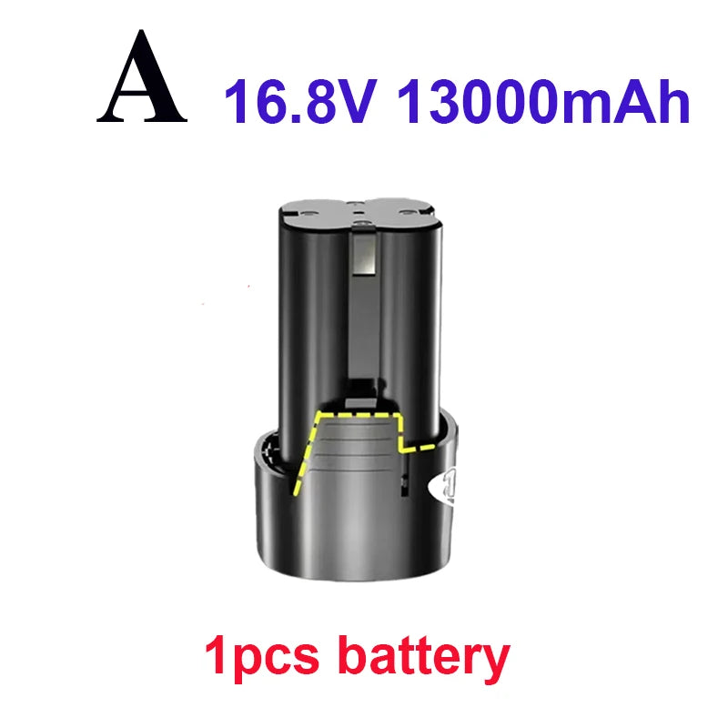 100% New Original 16.8V.13000mAh. Tool. Electric. Battery, rechargeable drill. Screwdriver. Wireless. Electric drill.