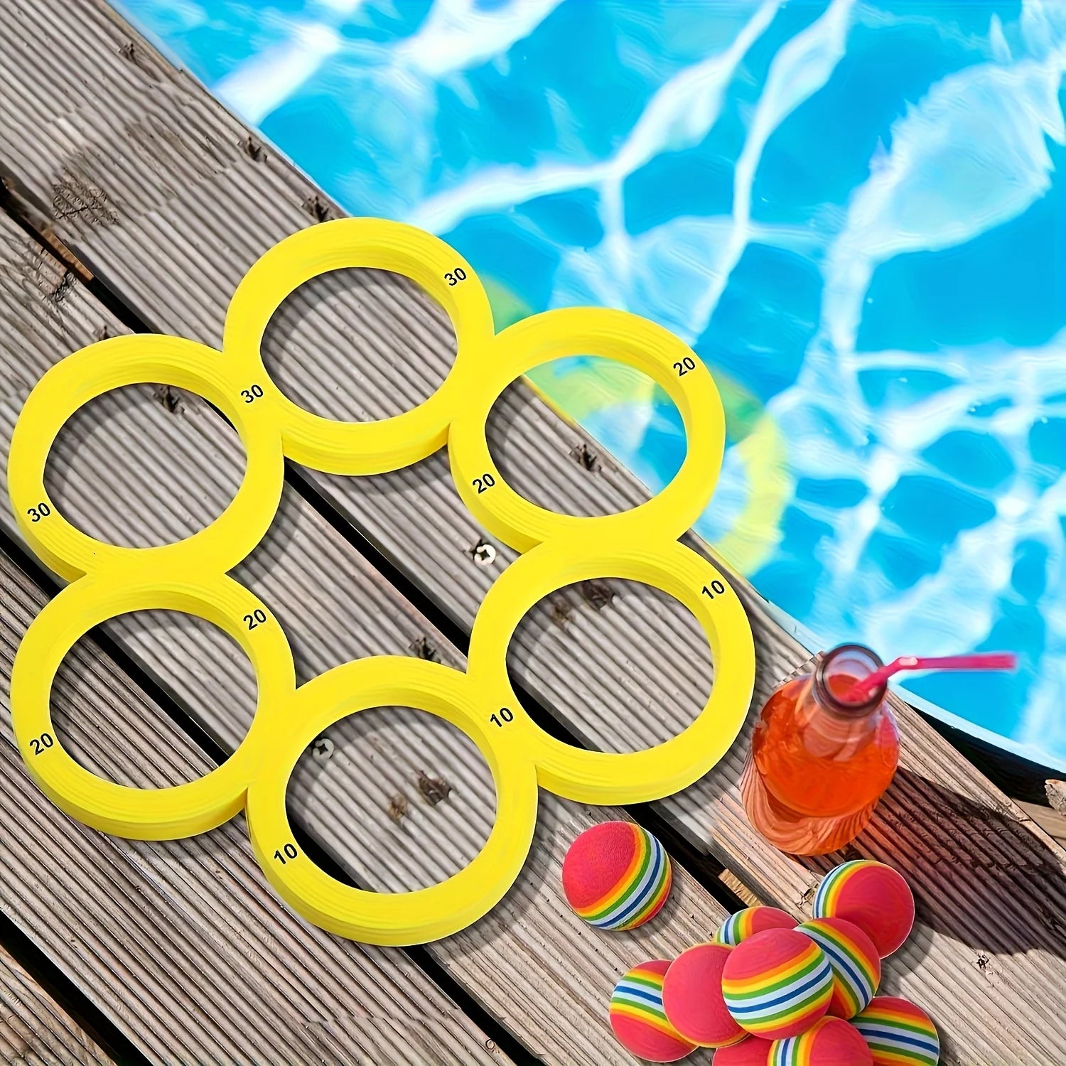 11pcs Pool Throw Game Set, Family Water Sports Floating Pool Toys, Throwing Games for Aquatic Play, Perfect for Pool Parties