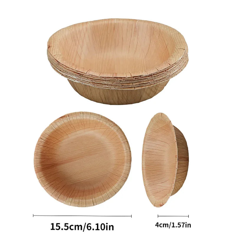 10/20pcs Disposable Rectangle Plates Compostable Wood Grain Paper Tray Bread Dish Dinner Paper Plate Disposable Table Accessorie