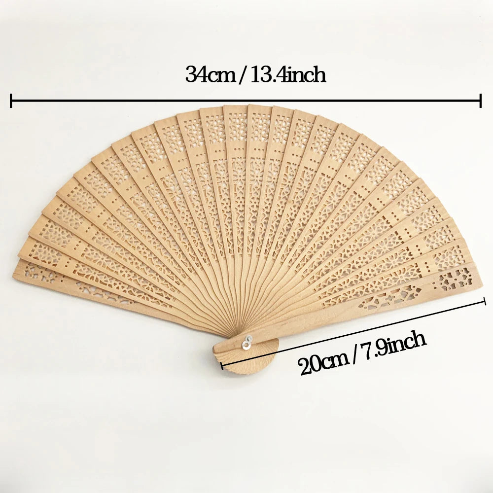 10/50 Pieces Personalized Hand Fan Wedding, wooden folding hand fans, Personalized Fan Wedding Gifts Guests Lot with Fan Bag