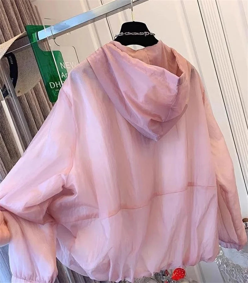 2025 New Sun Protection Clothing Women's Summer Thin Coat Anti-Ultraviolet Breathable Shirt Hooded Windbreaker Female Jacket