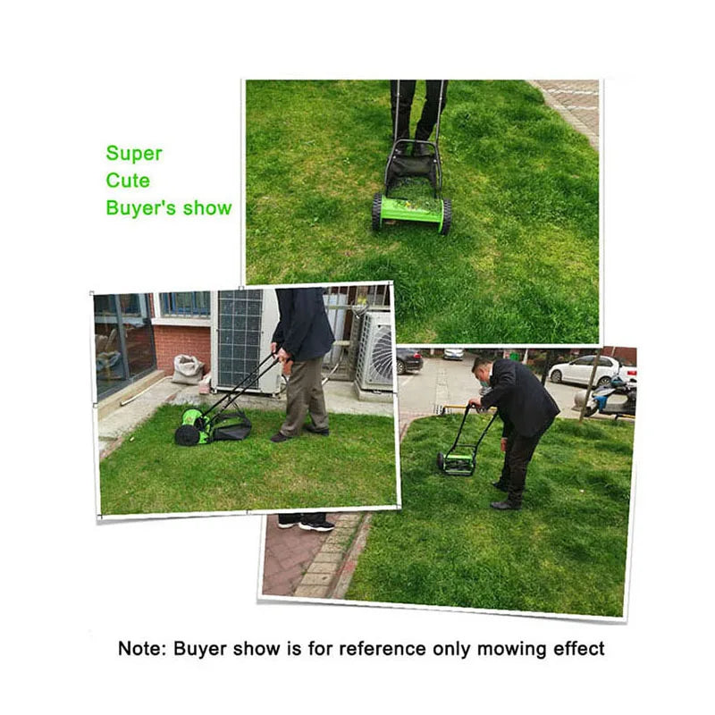 16" Four Wheels Multifunction Lawn Mower Hand Push Pruning Machine Garden Trimming Equipment Small Gardening Tools & Accesorries