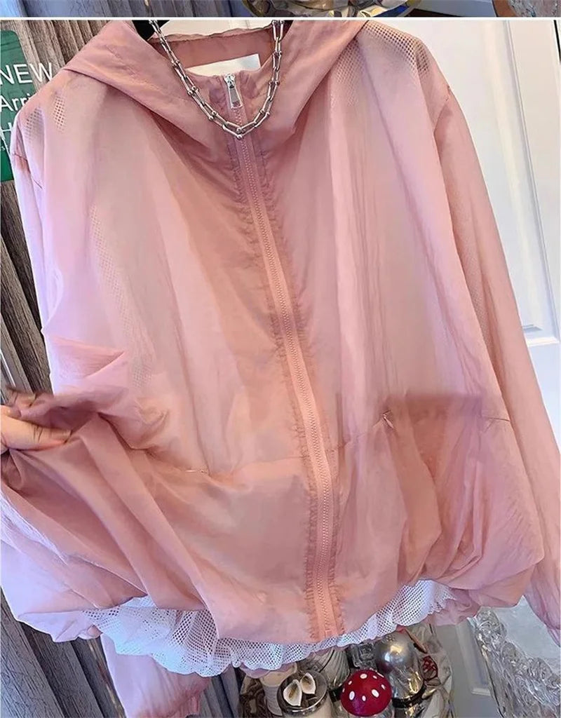 2025 New Sun Protection Clothing Women's Summer Thin Coat Anti-Ultraviolet Breathable Shirt Hooded Windbreaker Female Jacket
