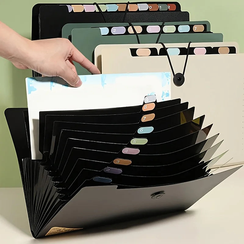 1 set of A4 large capacity files, multi-layer storage office supplies organizer