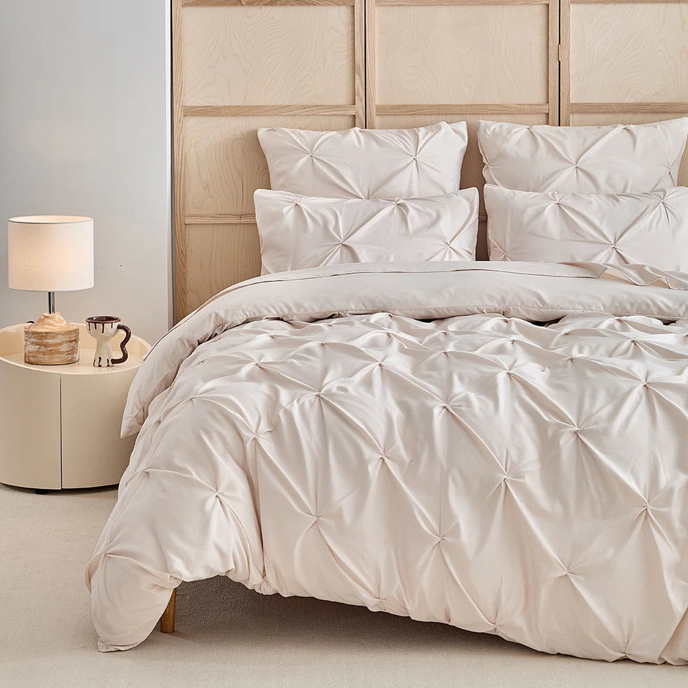 3pcs Bedding Cover，Craft twist design，Simple and superior，Soft and comfortable fabric，Suitable  men and women bedroom decoration