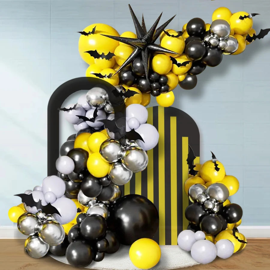 137 Pieces Set of Bat Theme Party Balloon Arch Set Balloon Set Birthday Party Party Decoration