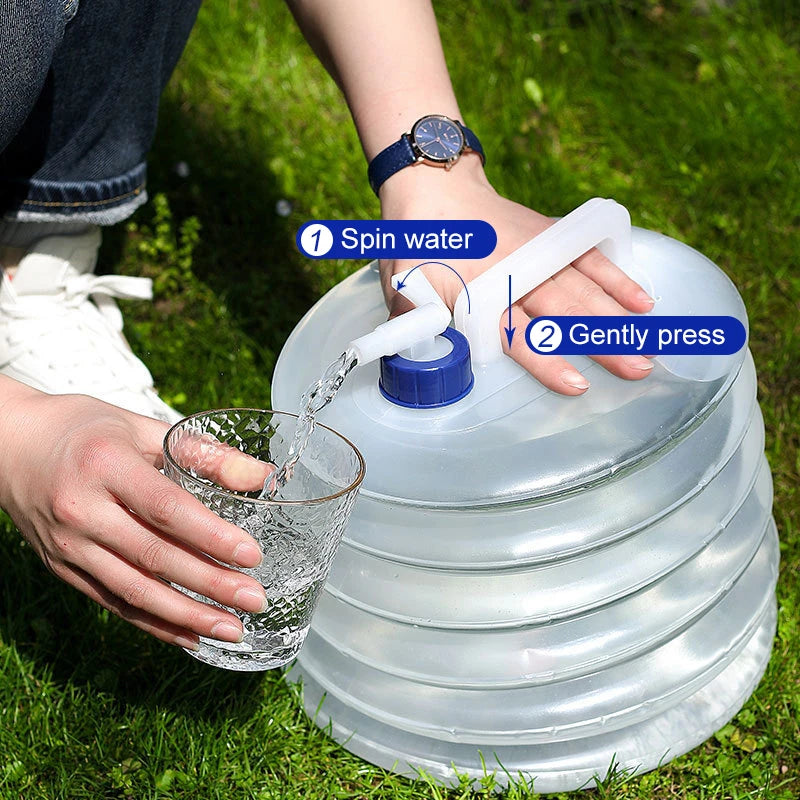 5L-15L Collapsible foldable bottle Container Water Storage Bottle Bucket Pail Water Bag water&juice dispenser Camping Outdoor