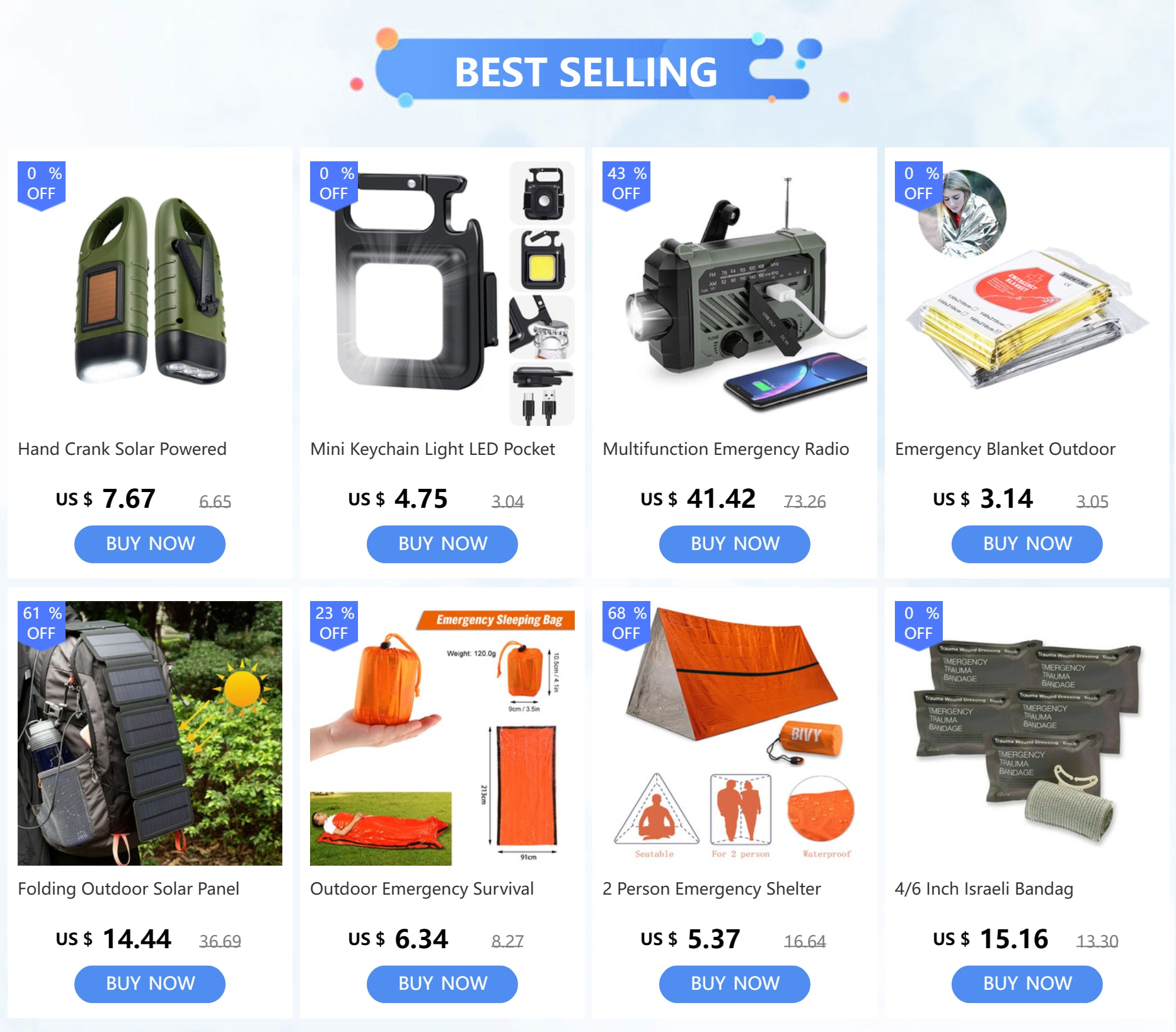 2 Person Emergency Shelter Survival Bivy Tube Tent Kit Thermal Blanket SOS Sleeping Bag Waterproof Survival Equipment