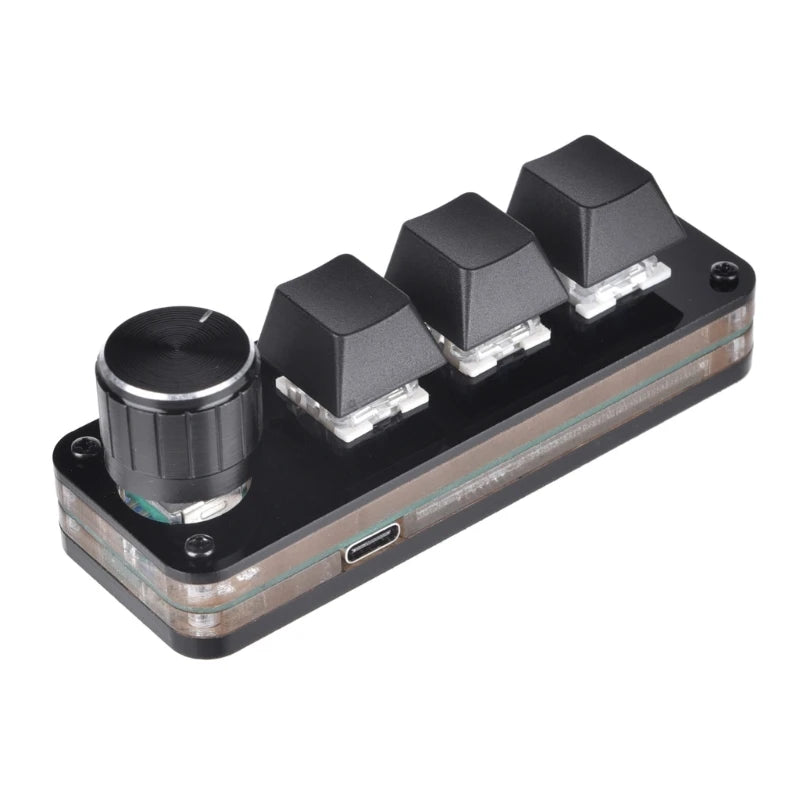 3/5/8/9/10/14/16 Keys Programmable Keyboard Multifunctional USB Mechanical Keyboard One Hand Macro Mechanical Keyboard with Knob