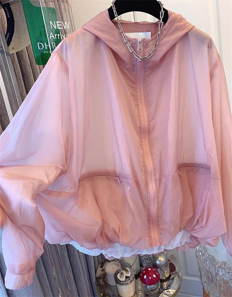 2025 New Sun Protection Clothing Women's Summer Thin Coat Anti-Ultraviolet Breathable Shirt Hooded Windbreaker Female Jacket