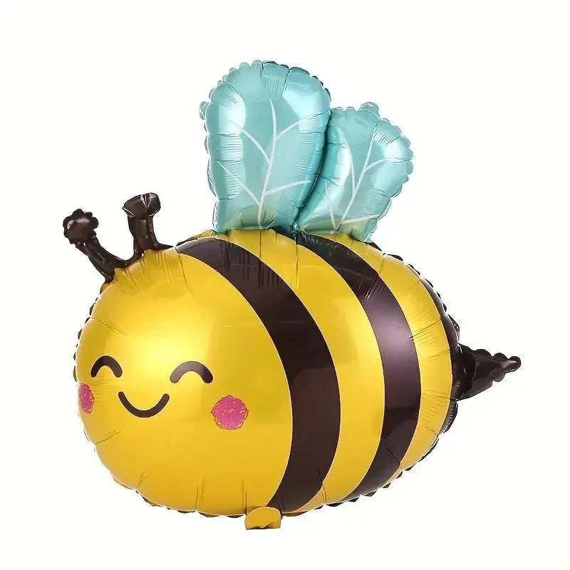 3pcs, Cute Bee Balloon Set for Party Scene Arrangement -AluminumFilm Balloons with Animal Design