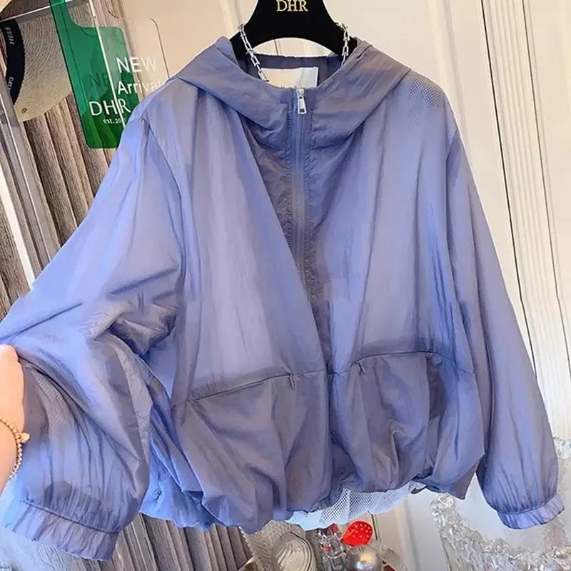 2025 New Sun Protection Clothing Women's Summer Thin Coat Anti-Ultraviolet Breathable Shirt Hooded Windbreaker Female Jacket