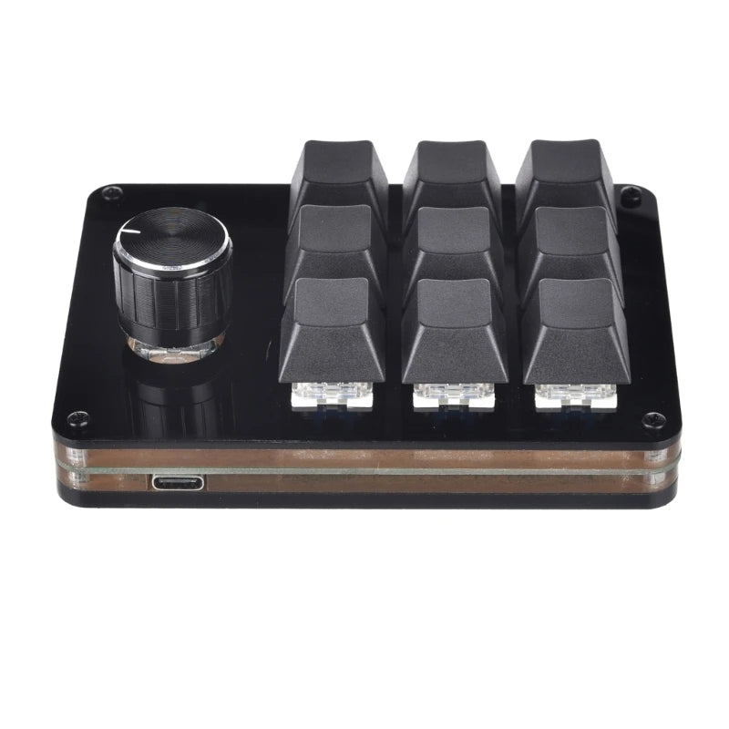 3/5/8/9/10/14/16 Keys Programmable Keyboard Multifunctional USB Mechanical Keyboard One Hand Macro Mechanical Keyboard with Knob