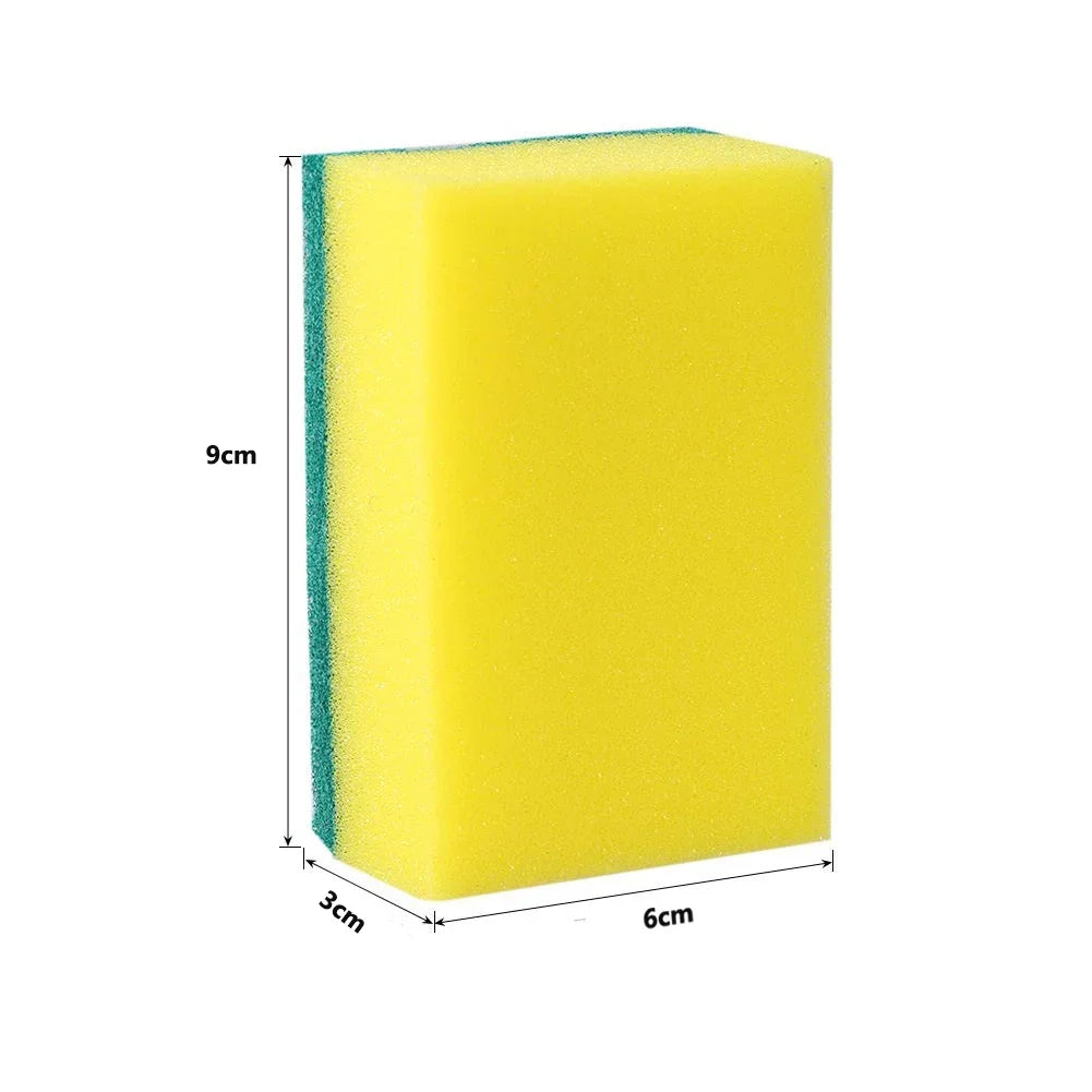 20Pcs Double-Sided Scouring Pads Kitchen Sponge Dishwashing Scrub Pads for Pot Bowl Home Cleaning Tools