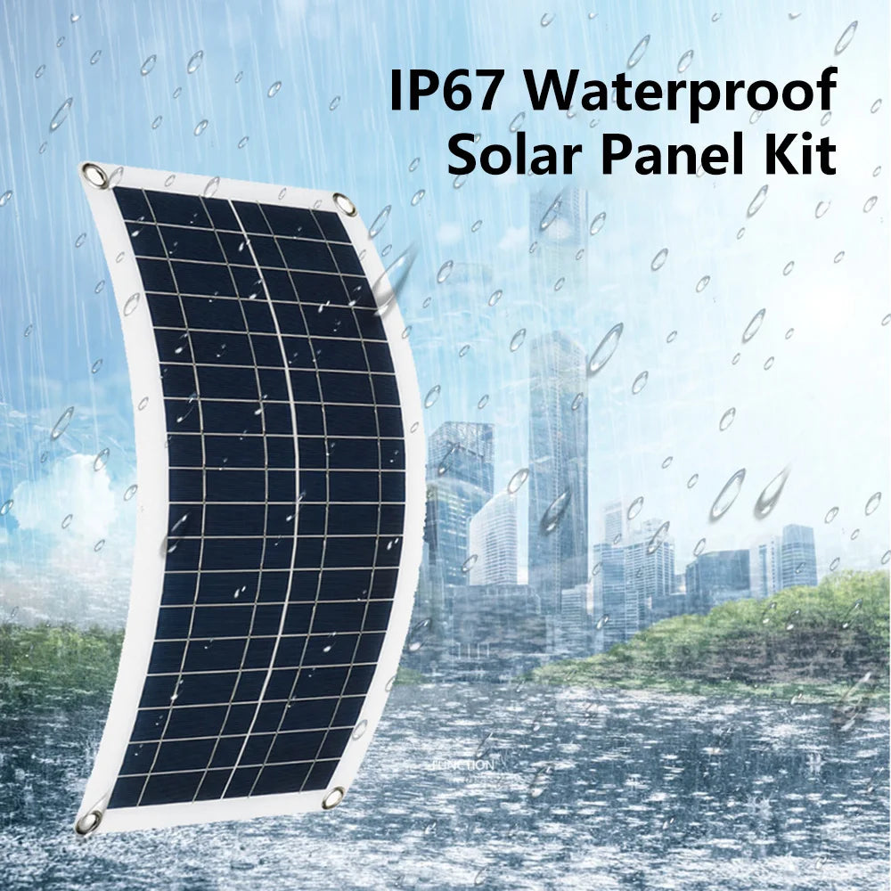 1000W 12V Solar Battery Charger & Maintainer Portable 12 Volt Solar Panel Charging Kit for Car Automotive Boat RV Marine Inveter