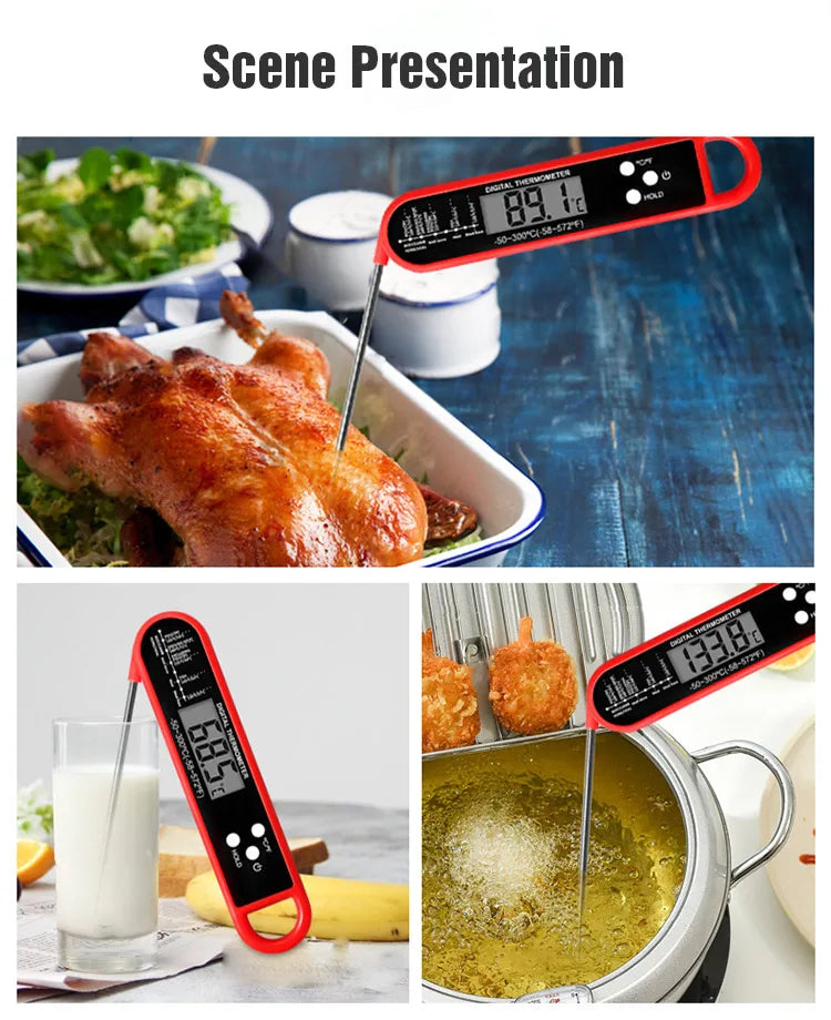 Digital Meat Thermometer Cooking Food Kitchen BBQ Probe Water Milk Oil Liquid Oven Digital Temperaure Sensor Meter Thermocouple