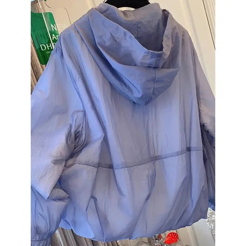 2025 New Sun Protection Clothing Women's Summer Thin Coat Anti-Ultraviolet Breathable Shirt Hooded Windbreaker Female Jacket