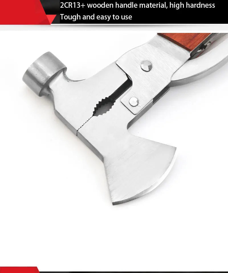 Outdoor multifunctional axe portable car tools camping tent hammer home camping emergency life-saving hammer axe hammer