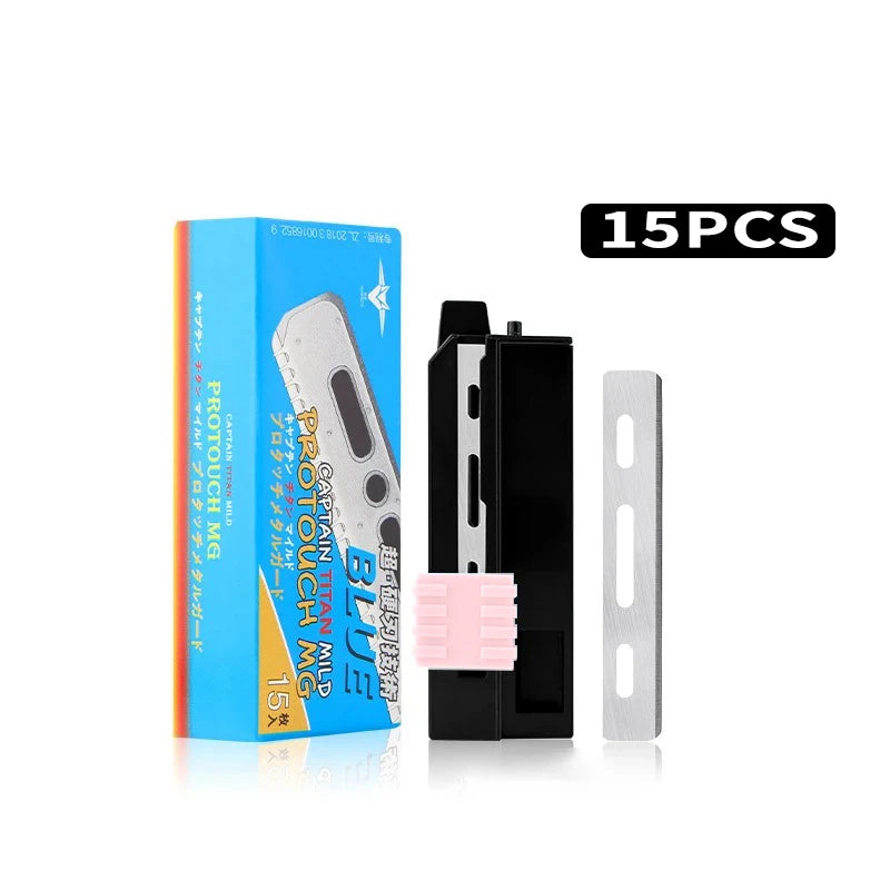 15Pcs/box Single-sided Razor Blades Men's Safety Shaver Stainless Steel Replacement Razor Blade Barbershop Shaving Supplies