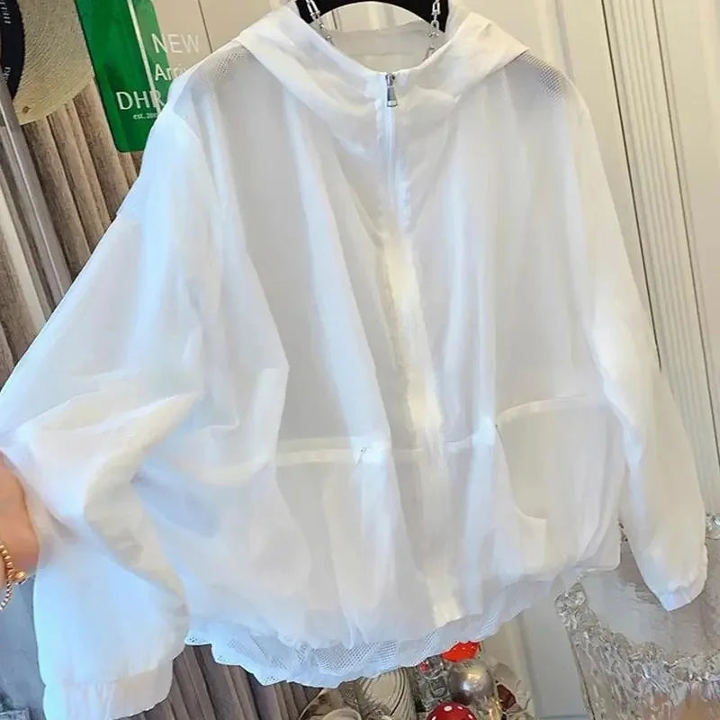 2025 New Sun Protection Clothing Women's Summer Thin Coat Anti-Ultraviolet Breathable Shirt Hooded Windbreaker Female Jacket