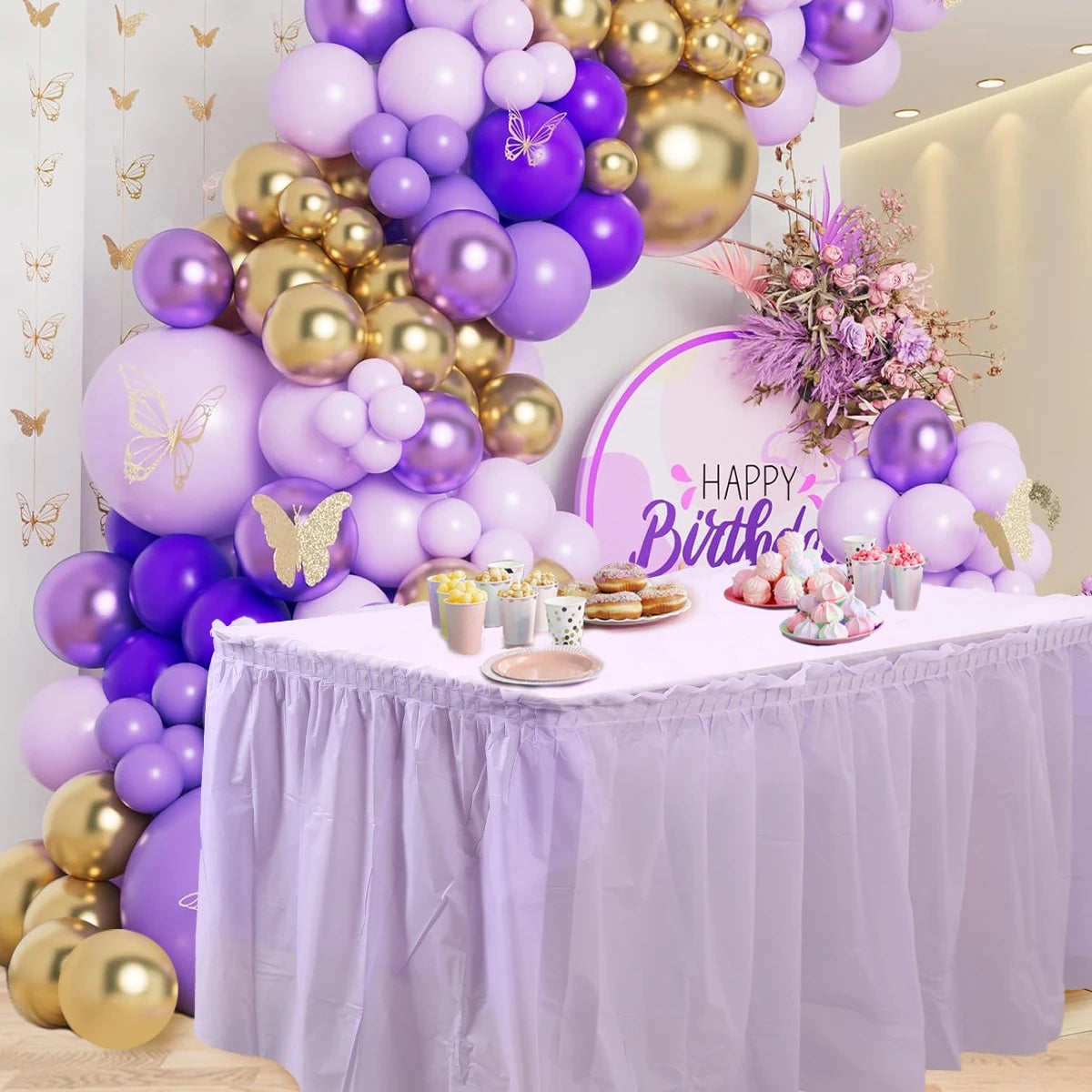 2pcs/pack Plain Disposable Table Skirt, PE Rectangle Tablecloth And Skirt Decoration For Wedding Birthday Party Supplies