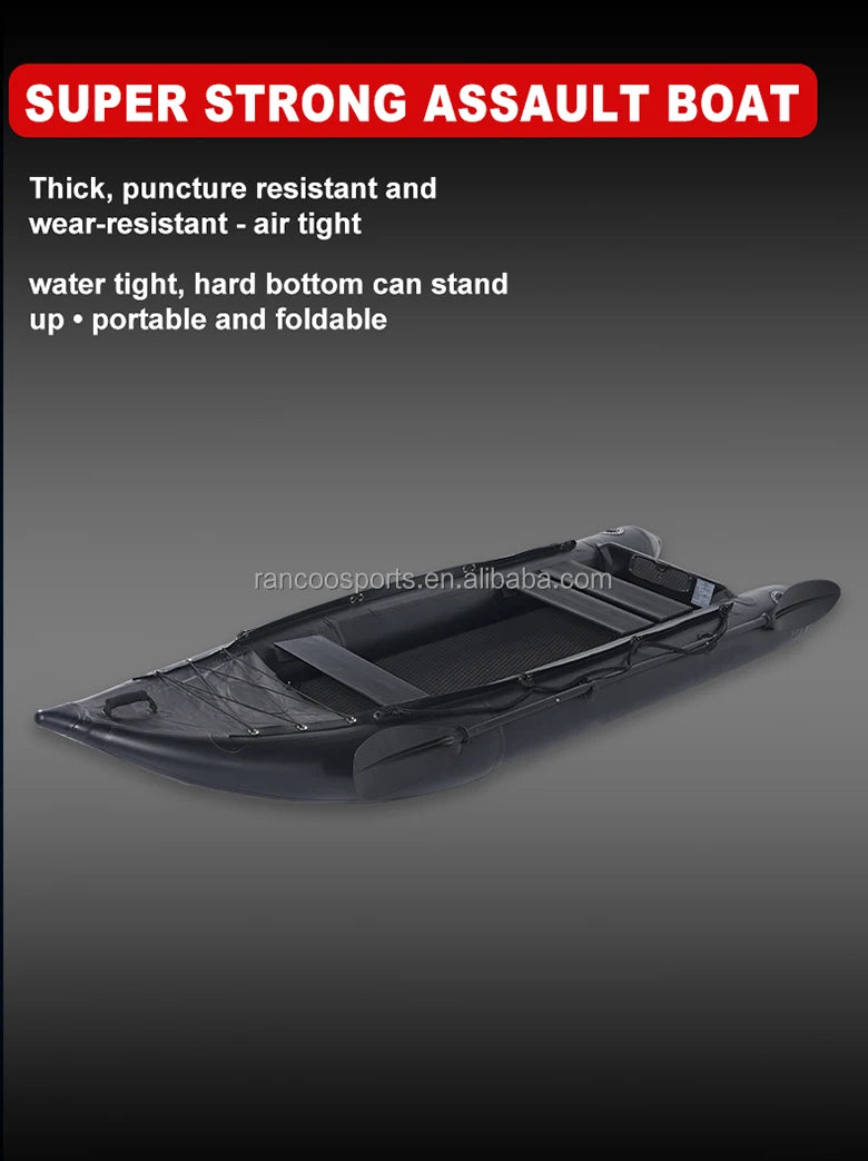 2-Person Inflatable Fishing Kayak w/ Aluminum Oars & Pump - Lightweight PVC Canoe for Lake/River, Durable Portable Watercraft