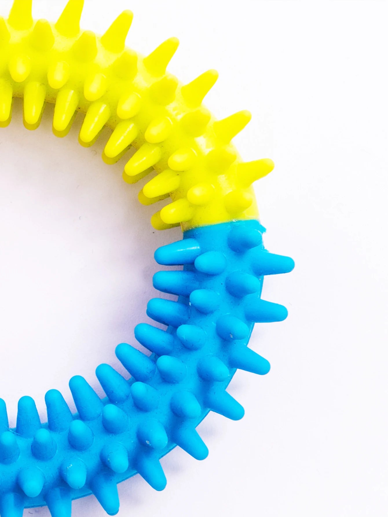 2 Pet Dog Toys: Bite-Resistant Bell Ball & Tri-Color Molar Ring, Soft Rubber for Teeth Grinding & Chewing