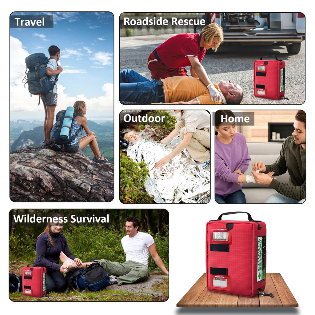 255pcs/Empty First Aid kit Emergency Survival kit Medical Bag with Storage Lable for Hiking Camping Hunting Travel Wound Bag