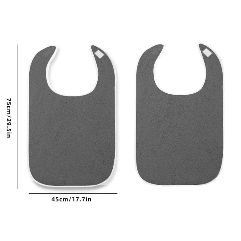 1/2pcs Adjustable Adult Bib Machine Washable for Elderly Adults to Prevent Drooling and Spills Adult Bibs for Eating Nursing Bib