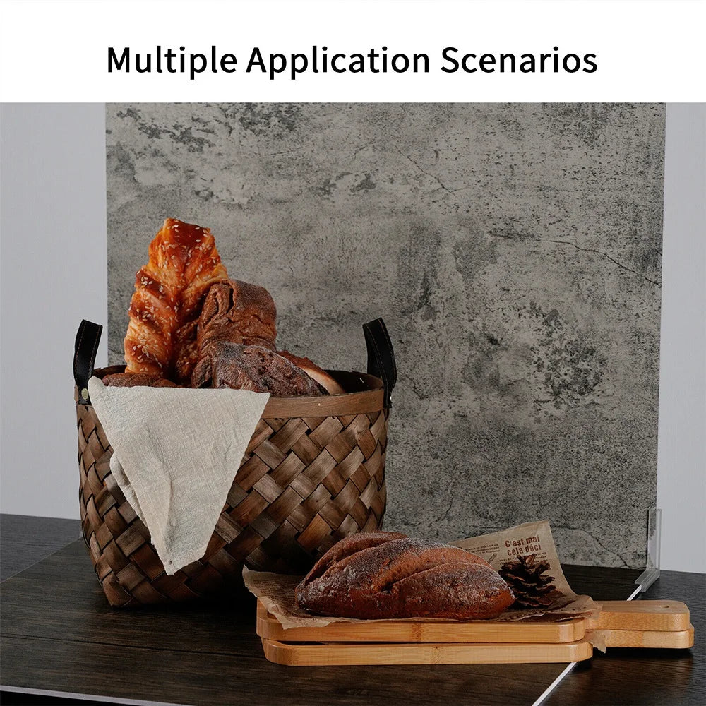 2pcs 60x60 cm Photography Backdrops Marble Wood Grain 2 Sided Waterproof Boards 3D Paper Background Studio Photography  Props